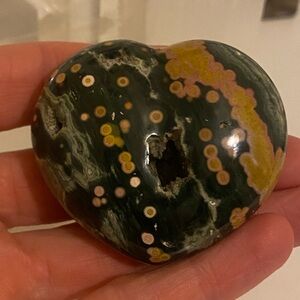 Bold Colors Ocean Jasper Heart Crystal